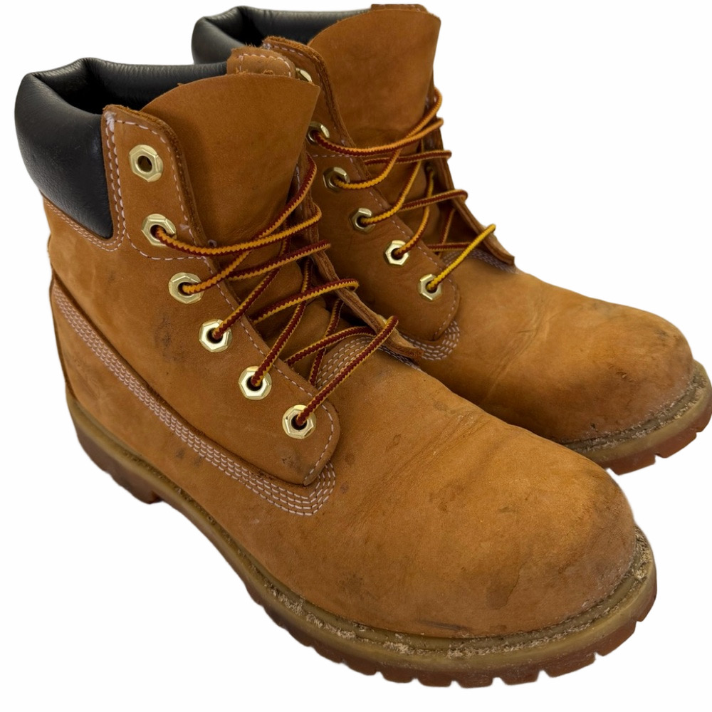 Timberland Waterproof Woman Lady 9M 6 Inch Tan Leather Suede Boots